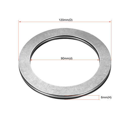 uxcell AXK90120 Needle Roller Thrust Bearings with 2 Washers, 90mm Inner Diameter, 120mm OD 4mm Width Chrome Steel - size: 90x120x4mm