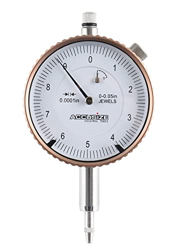 Accusize Industrial Tools Agd2 Style 0-0.05'' by 0.0001'' Dial Indicator with Lug Back, P900-S097 - size: 0-0.05" x 0.0001"