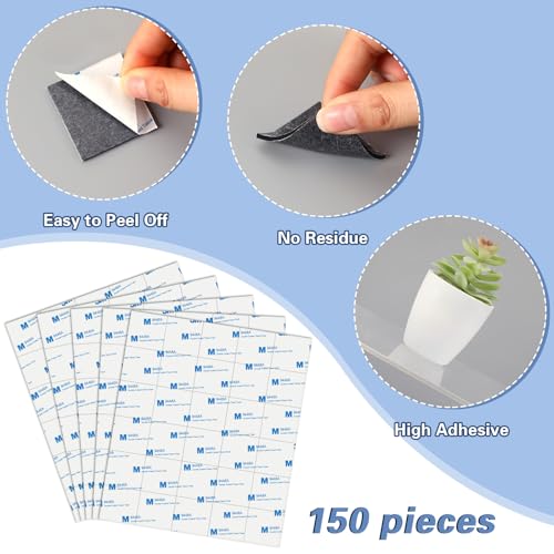 UPINS 120 Pack Double Sided Foam Tape Square Self-Adhesive Foam Tape Black Strong Tape Pads for DIY Art Crafts Supplies