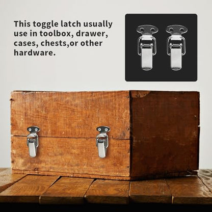 Spring Toggle Latch Mini Size Toolbox Latch 44mm/1.73" Length - 10pcs - size: 44mm/1.73" 10pcs