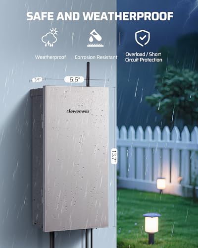 DEWENWILS 300W Matter Smart Low Voltage Transformer, 3 Independent Outputs - style: Matter-Stainless Steel