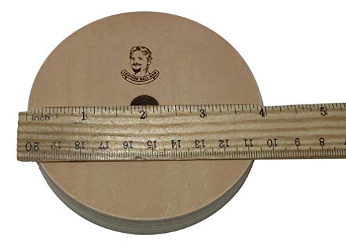 4" Diameter Leather Honing Wheel - Fits 1/2" Arbor - White Compound Included (3/4" Width) - size: 3/4" width