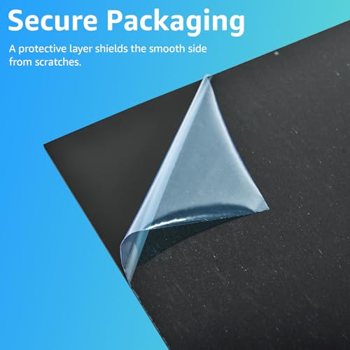 Art3d ABS Plastic Sheets, 1/16" Thick, Rigid Textured, 2-Pack of 12 x 12" - size: 12" x 12", 1.5mm Thick