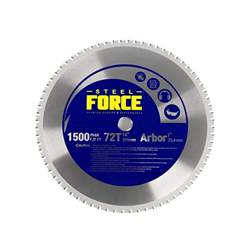 Steel Force CMU1472T 14-Inch 72 Teeth Steel and Ferrous Metal Cutting Saw Blade with 1-Inch Arbor