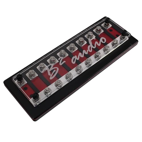10 Spot Heavy Duty ANL Fuse Distribution Block w/Acrylic B2 Audio Cover (10 Spot) - size: 10 Spot