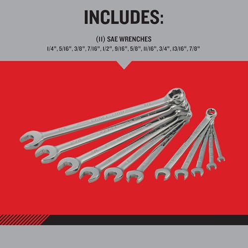 CRAFTSMAN OVERDRIVE 11-Piece Standard (SAE) Wrench Set (CMMT87711) - style: 11-Piece SAE