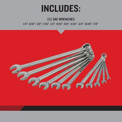 CRAFTSMAN OVERDRIVE 11-Piece Standard (SAE) Wrench Set (CMMT87711) - style: 11-Piece SAE