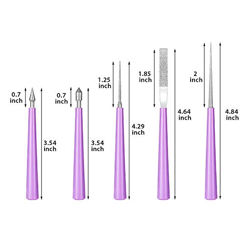 Mudder 10 Pcs Bead Reamer for Jewelry Making, DIY Tipped Diamond Reamer