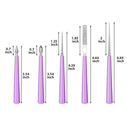 Mudder 10 Pcs Bead Reamer for Jewelry Making, DIY Tipped Diamond Reamer