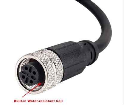 M12 4-Pin Double Female Connector Cable – Industrial Waterproof Sensor Extension Wire, A-Coded Safe Signal Cord for Automation, Robotics, Machinery - size: 2m, style: 4pin Double Female