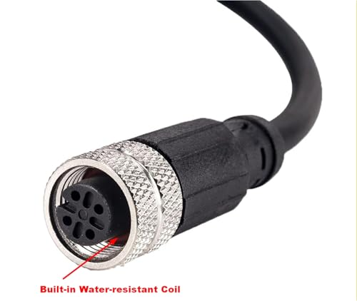M12 4-Pin Double Female Connector Cable – Industrial Waterproof Sensor Extension Wire, A-Coded Safe Signal Cord for Automation, Robotics, Machinery - size: 3m, style: 4pin Double Female