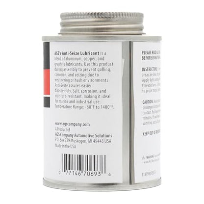 AGS Automotive Solutions Brush Top Can Thread-Magic Anti-Seize Lubricant for Bolts and Screws, 8 Ounces - size: 8oz