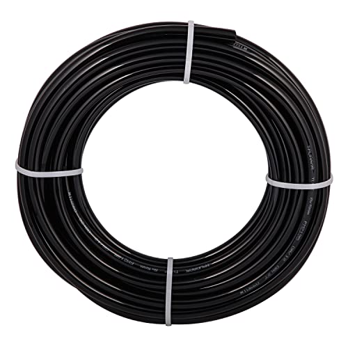 Pneumatic Tubing 1/4" Tube OD, 32.8 Feet Black PU Air Hose - color: Black, size: 1/4" OD - 32.8 Feet