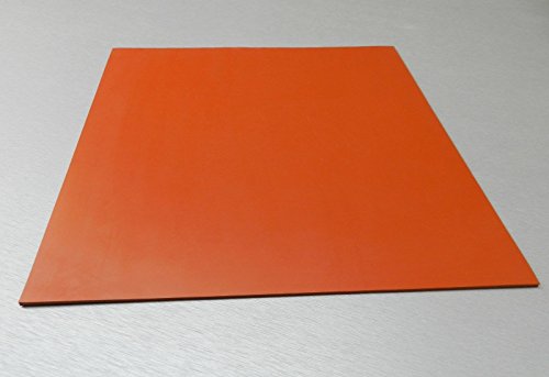 Silicon Rubber Sheet HIGH Temp Solid RED/Orange Commercial Grade 12" x 12" x1/4" by JTS