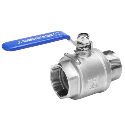 DERNORD Full Port Ball Valve 2 Inch - Male x Female Stainless Steel 304 Heavy Duty for Water, Oil, and Gas,1000WOG (2 Inch NPT) - size: 2 Inch NPT, style: Pack of 1