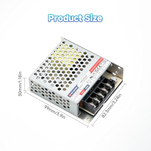 BTF-LIGHTING Power Supply DC5V 50W UL Recognized Component for LED Strip - size: 5V50W