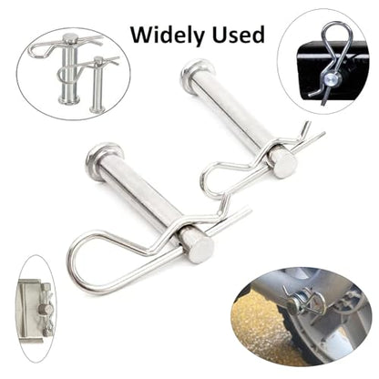 10Pcs Heavy Duty Cotter Pins,Hitch Pins Clip R Clips, Stainless Steel Spring Retaining Wire Hair Pins，Strong Spring Hardware Pins for Trailer Tractors Mower Carts Truck Pin Clip M2.5X50mm - size: M2.5X50mm-10pcs