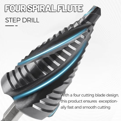 M35 4 Spiral Flutes Large Step Drill Bit for Metal 1-1/8" Unibit - size: M35 1-1/8