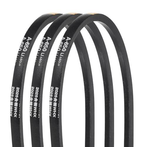 uxcell 3Pcs A650 Rubber V-Belt, 650mm Li x 13mm W x 8mm T, Classic Wrapped - size: A650
