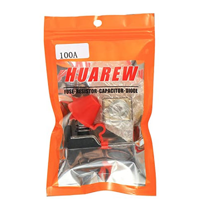 100 AMP MRBF Terminal Block Fuse Holder Single Stud 5/16" (M8) Compact Rated Battery Fuse 100A - size: 100A