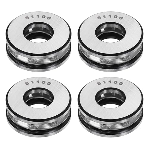 uxcell 4Pcs Thrust Ball Bearings, 10mm Bore 24mm OD 9mm Thick 51100 ABEC5 - size: 51100 10mm x 24mm x 9mm