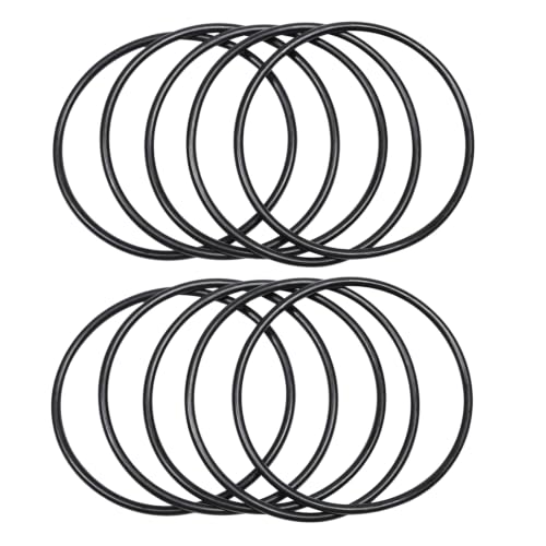 Black 10Pcs O-Rings, Nitrile Rubber O-Rings 2-11/16"(68.8mm) ID - size: 2-11/16" ID, 3" OD