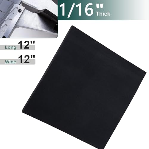 Silicone Rubber Sheet,Heat Resistant, Heavy Duty,High Grade 60A,12 x 12 Inch, 1/16 Inch Thickness for DIY Gaskets, Pads, Seals, Crafts, Flooring,Cushioning of Anti-Vibration, Anti-Slip