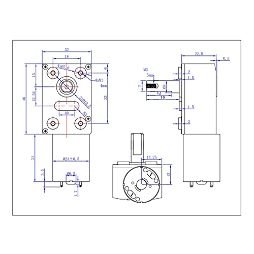 DC 12V Gear Motor, Gear Motor with 12mm Double Shaft Self Locking Reversible High Torsion Speed Reduction, for Remote Controlled Curtains, for BBQ Grills (18RPM) - style: 18RPM