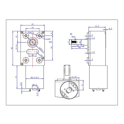 DC 12V Gear Motor, Gear Motor with 12mm Double Shaft Self Locking Reversible High Torsion Speed Reduction, for Remote Controlled Curtains, for BBQ Grills (18RPM) - style: 18RPM