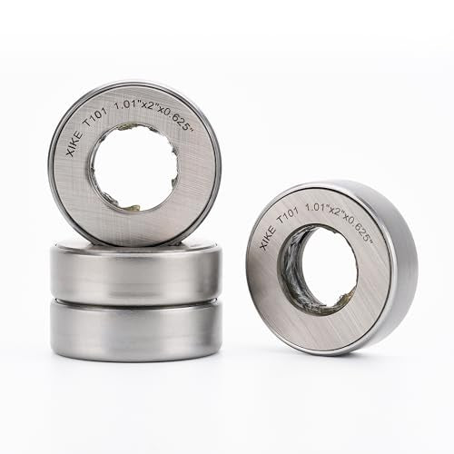 XIKE T101 Thrust Tapered Roller Bearing, 1.01 Inch Bore, 4-Pack - size: T101x4