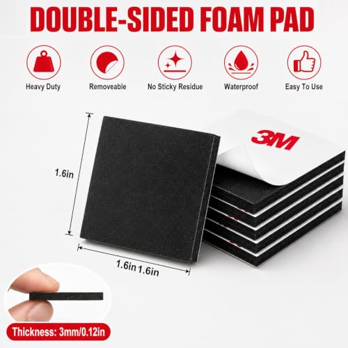 P7yaumy Double Sided Tape Heavy Duty, 2in×4in 30pcs Pre-Cut Foam Tape - size: 2in×4in×30pcs
