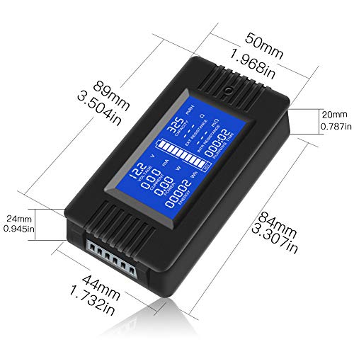 DC 0-200V 300A Battery Monitor with Shunt, 9-in-1 Digital LCD Multimeter - style: DC 300A Battery Meter（300A Shunt）