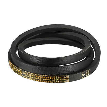A-48 Drive V-Belt - [48-inch Inside Circumference] A-Section Rubber Drive Belt Wrapped for Transmission Use - size: A-48