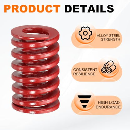 HARFINGTON 6pcs Die Spring 3/4" OD x 1.25" Free Length SMH4005, Red - size: 3/4" OD x 1.25" Free Length