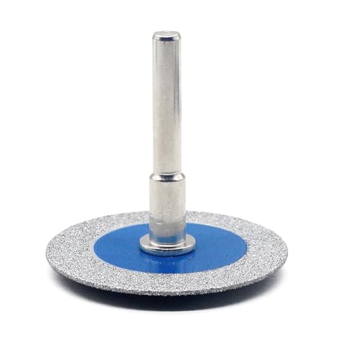 Diamond Mini Glass Saw Blade,BeQell 5pcs 2" Glass Cutting Disc Wheel Mini Carving Disc with Round Shank for Glass Jade Crystal Wine Bottle Ceramic Tile (50mm)