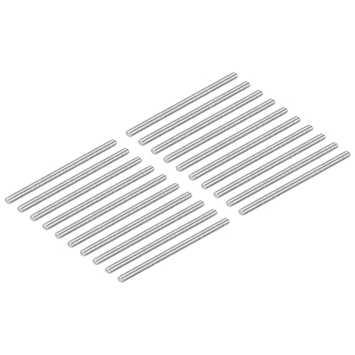 DMiotech 20 Pack M4 x 80mm Fully Threaded Rod 304 Stainless Steel Right Hand Threads Rod Bar Studs Clamps and U-Bolts - size: M4 x 80mm