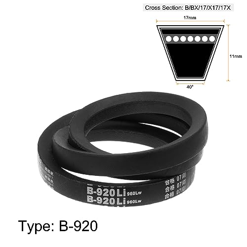 HARFINGTON B-920Li V-Belts Drive Belt 920mm Inner Girth B Section Rubber for Power Transmission - size: 920mm