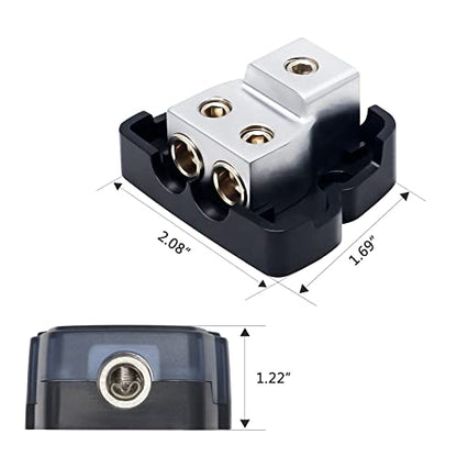RECOIL 2-Way Power Distribution Block Ground Distributor Car Audio 2 Pack