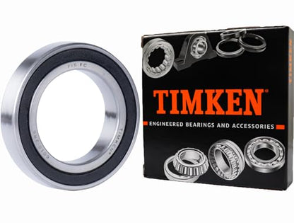 TIMKEN 6010-2RS 1 Pcs Double Rubber Seal Bearings 50x80x16mm, Pre-Lubricated and Stable Performance and Cost Effective, Deep Groove Ball Bearings.