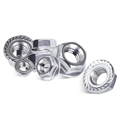 5/16"-18 Serrated Flange Hex Nuts Locknuts 50pcs HS/LM-03 - size: 5/16-18