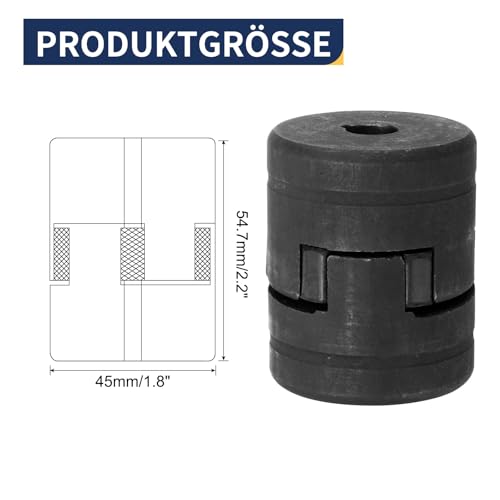 uxcell 7/16" to 1" L075 Flexible 3-Piece L-Jaw Coupling Coupler Set & Buna-N NBR Rubber Spider for Log Splitter Hybrid Equipment - size: 7/16" to 1"