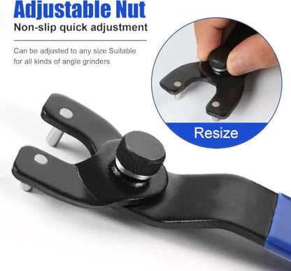 OLIREXD Angle Grinder Universal Adjustable Pin Wrench for Angle Grinder Machine (1, Blue) - color: Blue