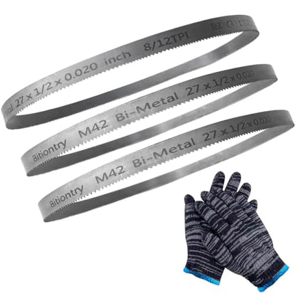 27Inch Bandsaw Blades 8/12 TPI for DeWalt DCS377,Milwaukee-3 Pack - size: 8/12 TPI