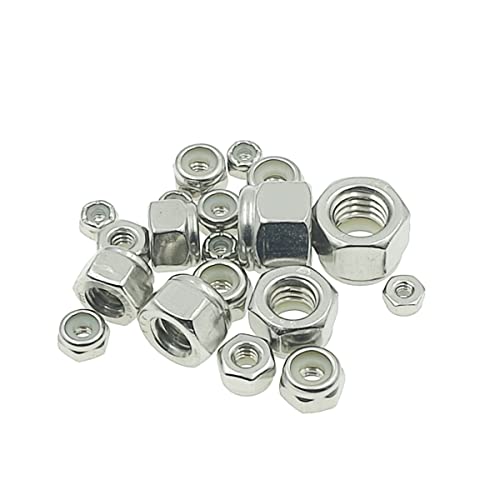 #4-40 to 3/8"-16 304 Stainless Steel Nylon-Insert Hex Lock Nuts Kit