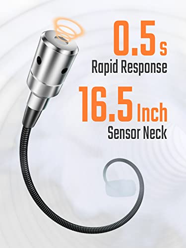 PT520A Natural Gas Detector, Gas Leak Detector with 17-Inch Gooseneck, Locating The Source Like Propane, Methane, and Butane for Home and RV (Includes Battery x3) - Orange (Pack of 2) - size: PT520A Battery-operated (Pack of 2)