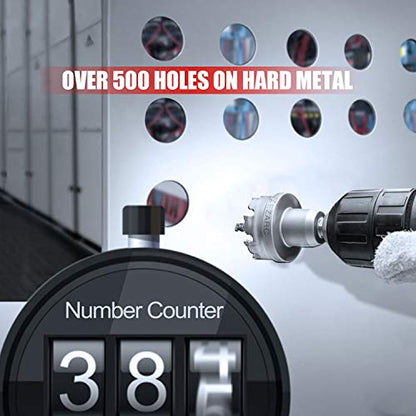 EZARC Carbide Hole Saw Heavy Duty, Hole Cutter for Stainless Steel, Sheet Metal 1-7/8" 48mm - size: 1-7/8" | 48mm, style: Single Pack
