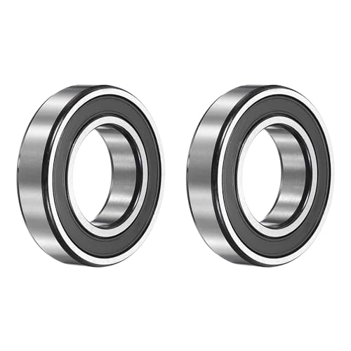 uxcell 2Pcs 6006-2RS Deep Groove Ball Bearings, 30x55x13 mm High Speed Double Rubber Seal Bearings Pre-Lubricated and Stable for Industrial Machinery Repairs 3D Project - size: 6006-2RS(30x55x13 mm)