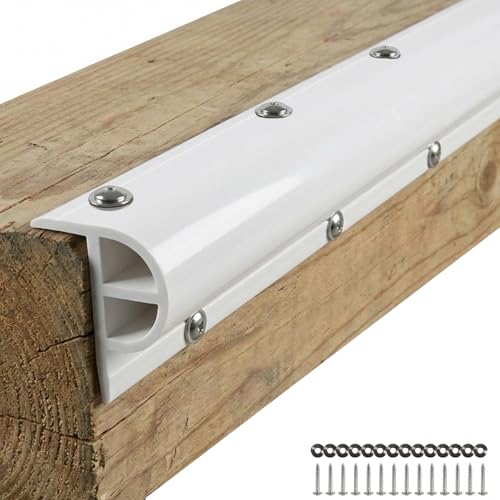 ORLANG 10ft/16.4ft/23ft Marine-Grade Dock Bumpers,PVC Dock Fenders with Stainless Steel Screws and Washers,P-Type Boat Dock Guards,Dock Post Bumpers for Docking Edges, Horizontal Decks or Piers - color: White, size: 16.4FT