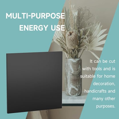2Pcs Black HDPE Sheet 1/2" Thick 12" x 12" - color: Black, size: 12'' X 12''