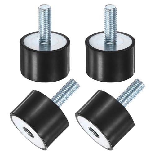 M METERXITY 4-Pack Rubber Mounts D30mmxH20mm Male/Female Vibration Isolators Cylindrical Shock Absorber W M8 x 23mm Studs for Air Compressor/Car/Pump/Boat/Garage Motor/Bobbins Rubber Isolators - size: M8 x 23mm, 30mm x 20mm